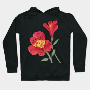 Vintage Lily Flower Hoodie